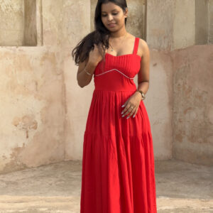 Maria Red Dress Women Details